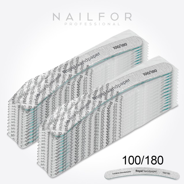 accessori per unghie, nails nail art alta qualità 24x LIMA ROYAL CURVA LAVABILE - 100/180 Nailfor 16,99 € Nailfor