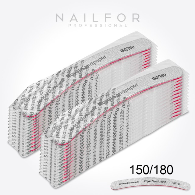 accessori per unghie, nails nail art alta qualità 24x LIMA ROYAL CURVA LAVABILE - 150/180 Nailfor 16,99 € Nailfor