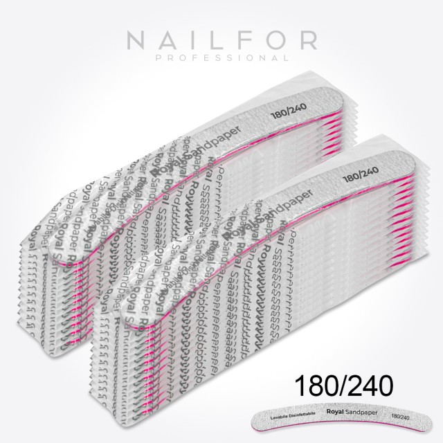 accessori per unghie, nails nail art alta qualità 24x LIMA ROYAL CURVA LAVABILE - 180/240 Nailfor 16,99 € Nailfor
