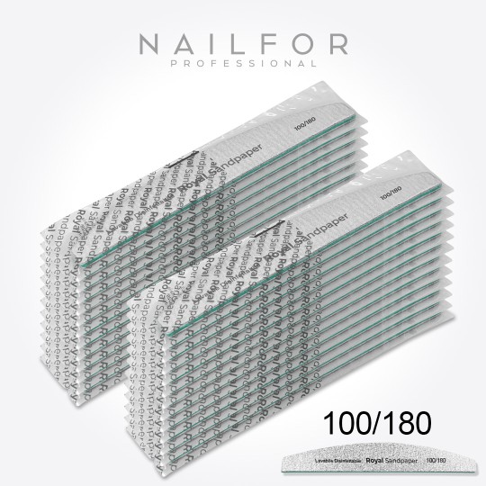 nail accessories, nails nail art high quality 24x Royal Boomerang WASHABLE FILE - 100/180 Nailfor €16.99 Nailfor