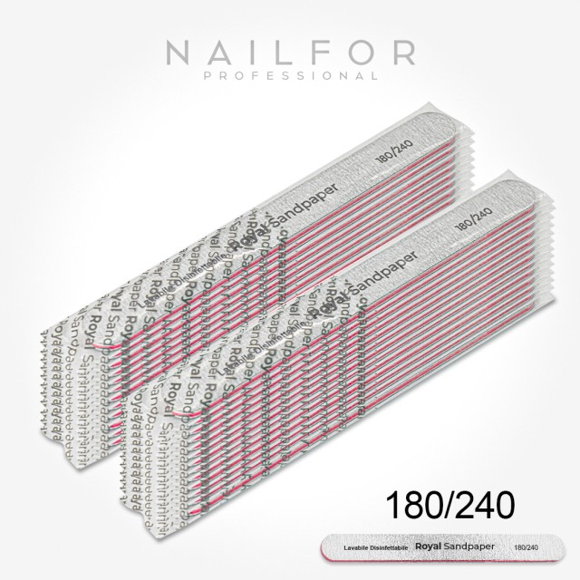 accessori per unghie, nails nail art alta qualità 24x LIMA ROYAL DRITTA LAVABILE - 180/240 Nailfor 16,99 € Nailfor