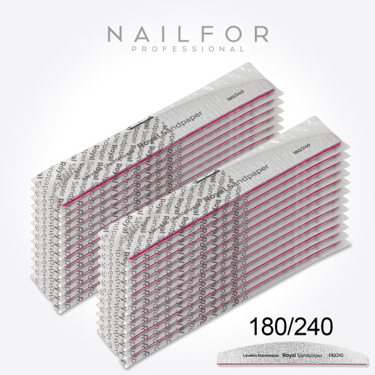 nail accessories, nails nail art high quality 24x Royal Boomerang WASHABLE FILE - 180/240 Nailfor €16.99 Nailfor