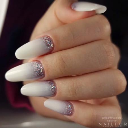 Nail reconstruction Gel AcrylGel Glitter Silver Metal 30ML Nailfor €11.99