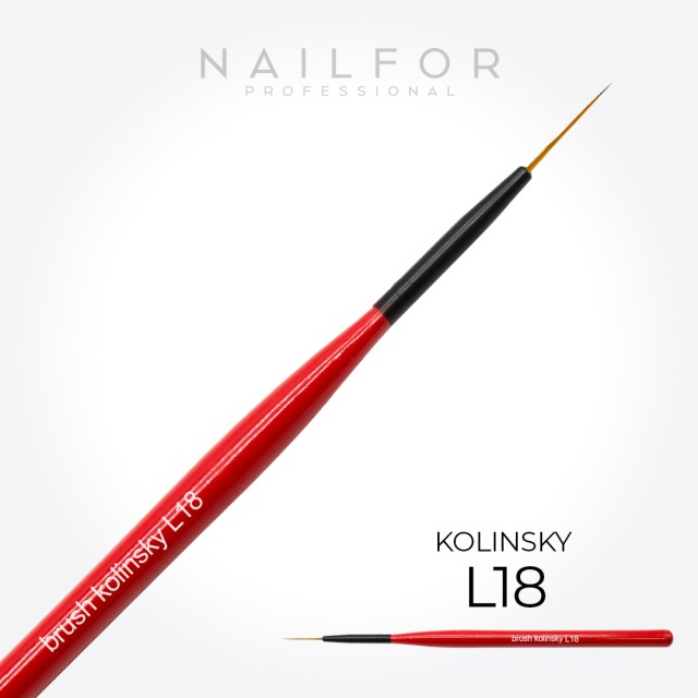 accessori per unghie, nails nail art alta qualità Pennello di legno KOLINSKY brush n.L18 Nailfor 4,99 € Nailfor