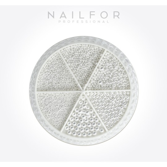 Decoración nail art , reconstrucción de uñas, Bolitas MULTI Mix PERLAS BLANCAS - H859 Nailfor 3,99 €