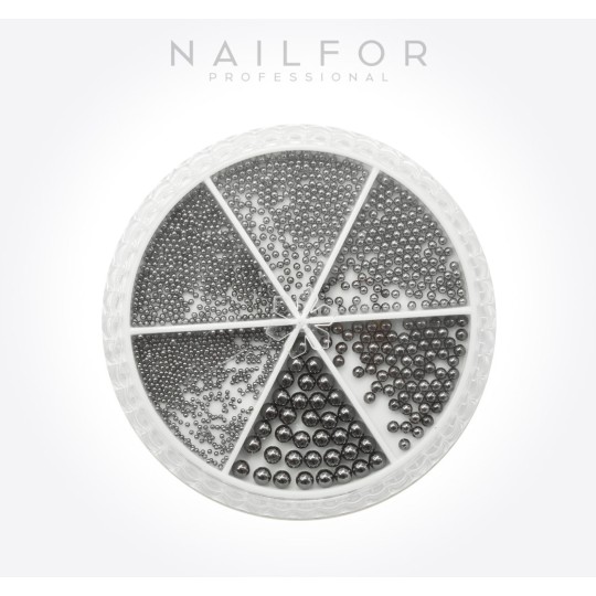 Décoration nail art reconstruction ongle Bolitas MULTI Mix PERLES GRIS GRIS - H861 Nailfor €3.99