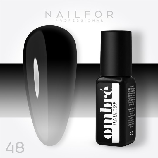 nail art decoration nail reconstruction Ombre Uv Gel - 48 Black Nailfor €7.99