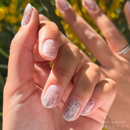 Gel per unghie ricostruzione TOP DOTTY BLACK puntini neri lucido senza dispersione - 15ml Nailfor 11,99 €