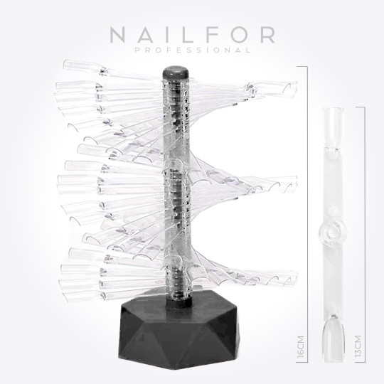 accesorios para uñas, nails nail art alta calidad NEGRO Tips DISPLAY - Display TOWER 60 Tips Basic Nailfor 6,00 € Nailfor