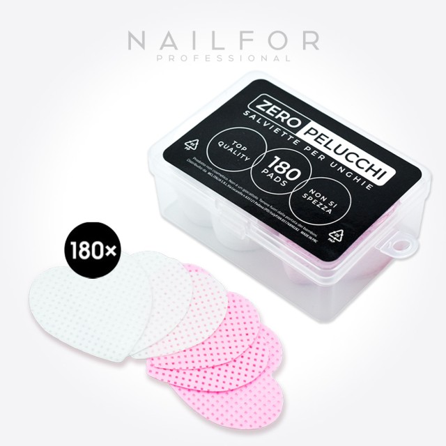 LINGETTES À ONGLES EN FORME DE CŒUR - TAMPONS PROFESSIONNELS SANS PELUCHES - 180 pièces