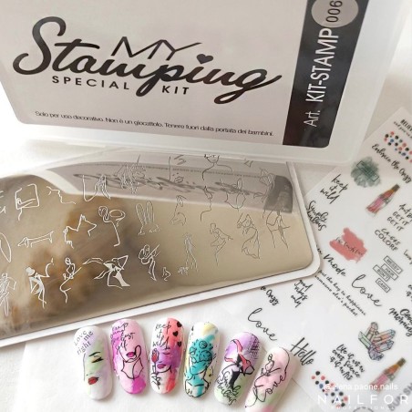 nail art decoration nail reconstruction COMPLETE KIT My stamping - 06 Party Nailfor €19.99