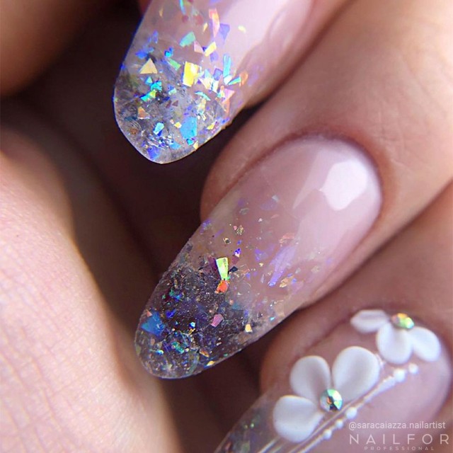 Gel de reconstruction pour ongles AcrylGel Glitter Holo Rainbow 30ML Nailfor 11,99 €