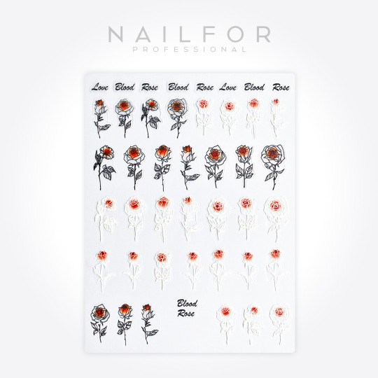 Decoración nail art , reconstrucción de uñas, Stickers ADHESIVAS - ST686 Nailfor 1,99 €