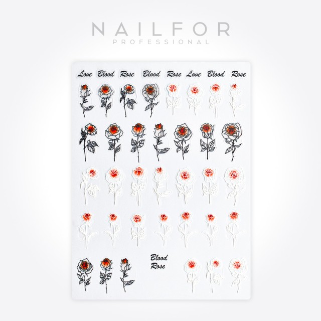 Decoración nail art , reconstrucción de uñas, Stickers ADHESIVAS - ST686 Nailfor 1,99 €