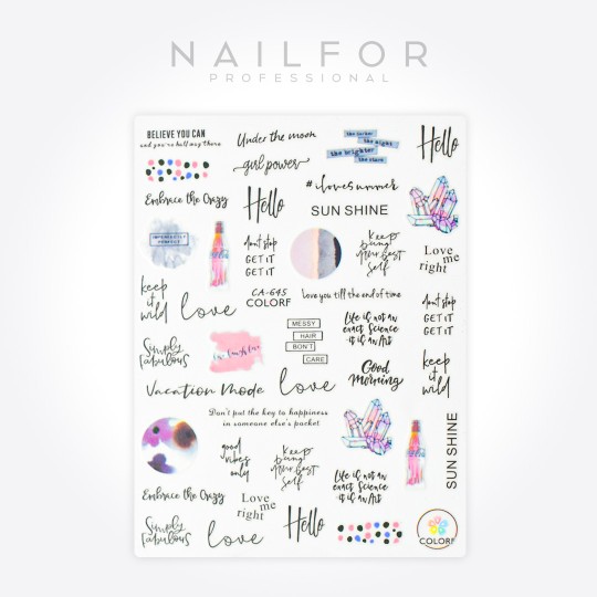 Décoration nail art reconstruction ongulaire Stickers ADHÉSIFS - ST681 Nailfor 1,99 €
