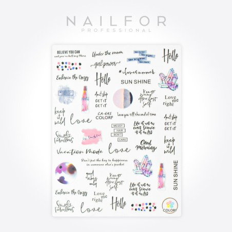 Decoración nail art , reconstrucción de uñas, Stickers ADHESIVAS - ST681 Nailfor 1,99 €
