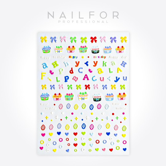 Decoración nail art , reconstrucción de uñas, Stickers ADHESIVAS - ST693 Nailfor 1,99 €
