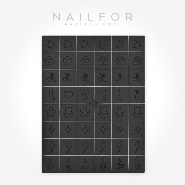 Decoración nail art , reconstrucción de uñas, Stencil ST697 - 4 unidades Nailfor 3,99 €