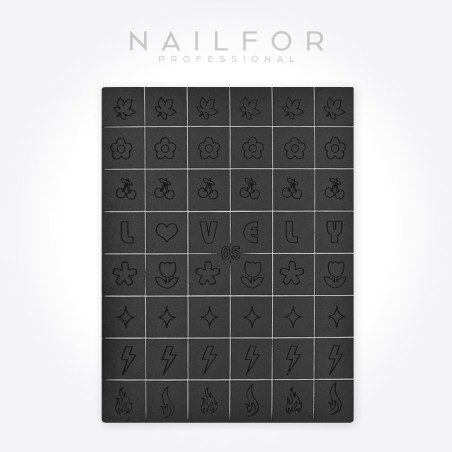 nail art decoration nail reconstruction Stencil ST697 - 4PZ Nailfor €3.99