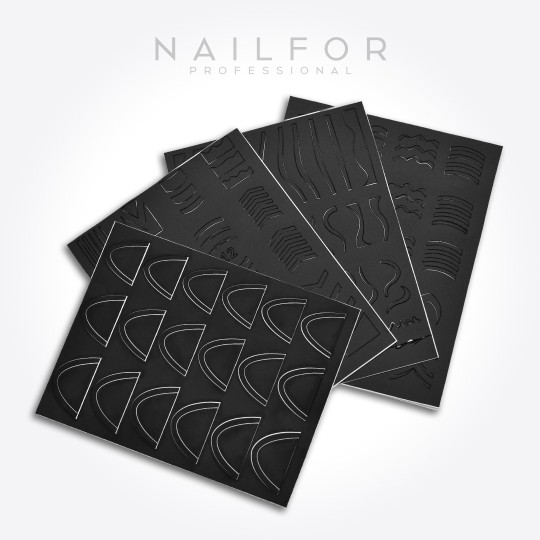 nail art decoration nail reconstruction Stencil ST699 - 4PZ Nailfor €3.99