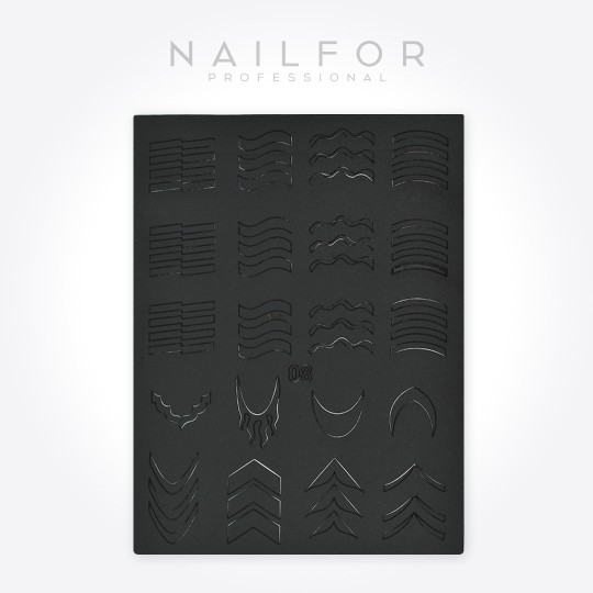 nail art decoration nail reconstruction Stencil ST699 - 4PZ Nailfor €3.99 2