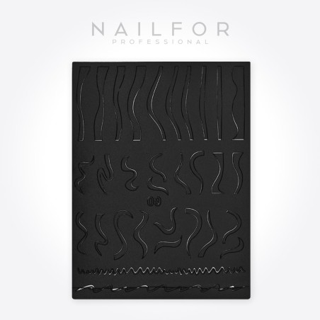 nail art decoration nail reconstruction Stencil ST699 - 4PZ Nailfor €3.99