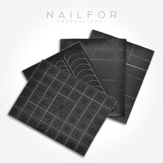 nail art decoration nail reconstruction Stencil ST698 - 4PZ Nailfor €3.99
