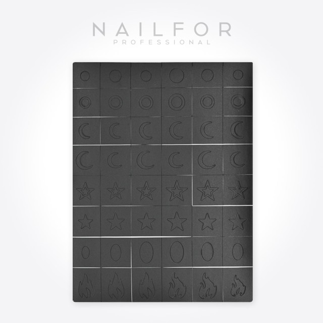 Decoración nail art , reconstrucción de uñas, Stencil ST698 - 4 piezas, Nailfor 3,99 €