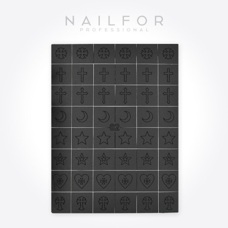 Décoration nail art reconstruction d'ongles Stencil ST698 - 4 pièces Nailfor 3,99 € Décoration nail art reconstruction d'ongles Stencil ST698 - 4 pièces Nailfor 3,99 €