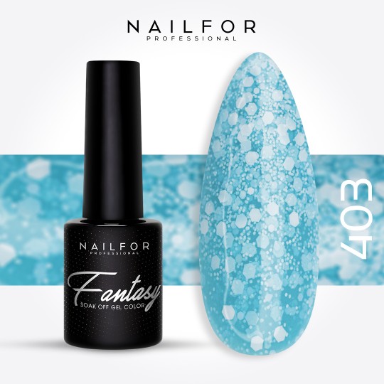 Esmalte de uñas semipermanente color: Fantasy Esmalte semipermanente Gel - 403 confetti Nailfor por 7,99 €
