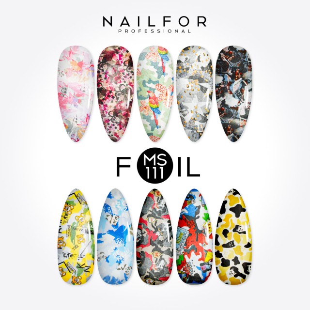 Decoración nail art , reconstrucción de uñas, Foil Transfer MS111 Nailfor 8,99 €