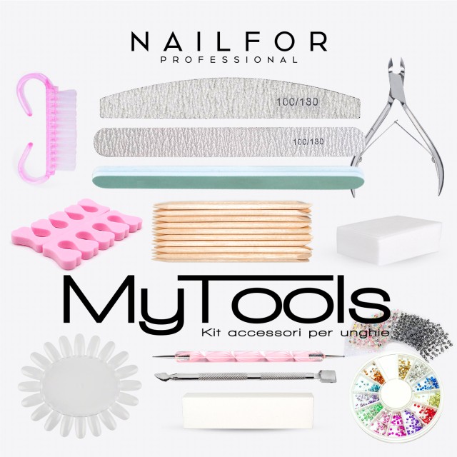 complete semi-permanent nail reconstruction kit My tools - ACCESSORIES BAG €9.99 Nailfor