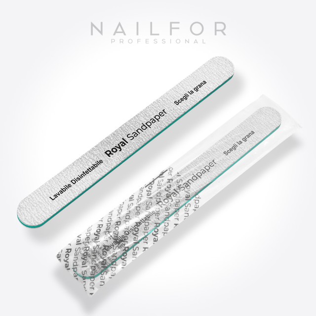 accessori per unghie, nails nail art alta qualità LIMA ROYAL DRITTA LAVABILE 1pz - SINGLE PACK Nailfor 1,00 € Nailfor