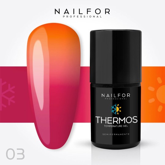 Vernis à ongles semi-permanent couleur : Thermos VERNIS À ONGLES SEMI-PERMANENT 03TH Fluo Nailfor pour 8,99 €