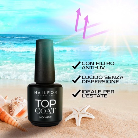 Gel pour la reconstruction des ongles Top COAT sans dispersion - 15 ml Nailfor 11,99 €