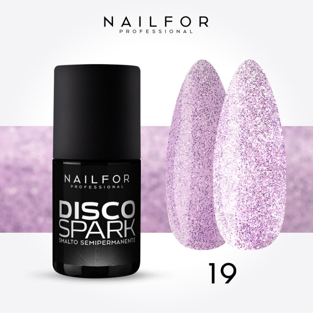 Spark disco SEMI-PERMANENT gel nail polish - 19