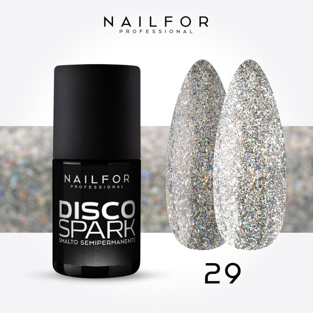 Spark disco SEMI-PERMANENT gel nail polish - 29