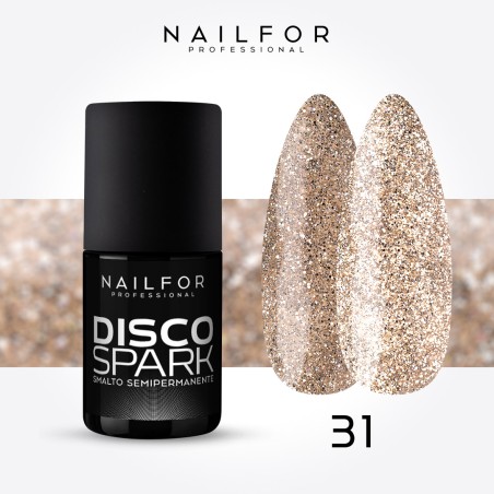 Spark disco SEMI-PERMANENT gel nail polish - 31