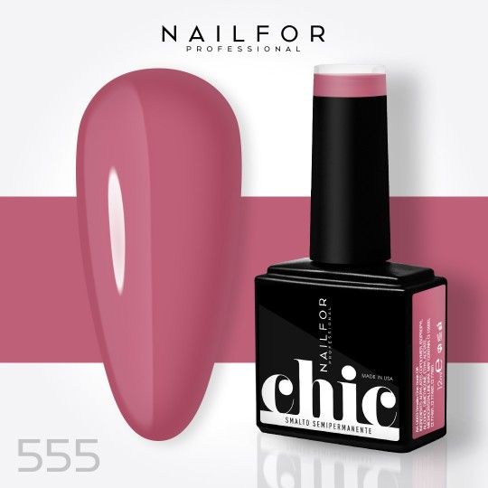 Semi-permanent nail polish color: Chic SEMI-PERMANENT NAIL POLISH - 555 Nailfor €7.99