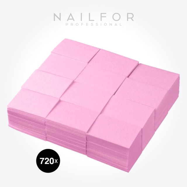 Pads Toallitas precortadas de algodón de alta calidad - 720 piezas Rosa