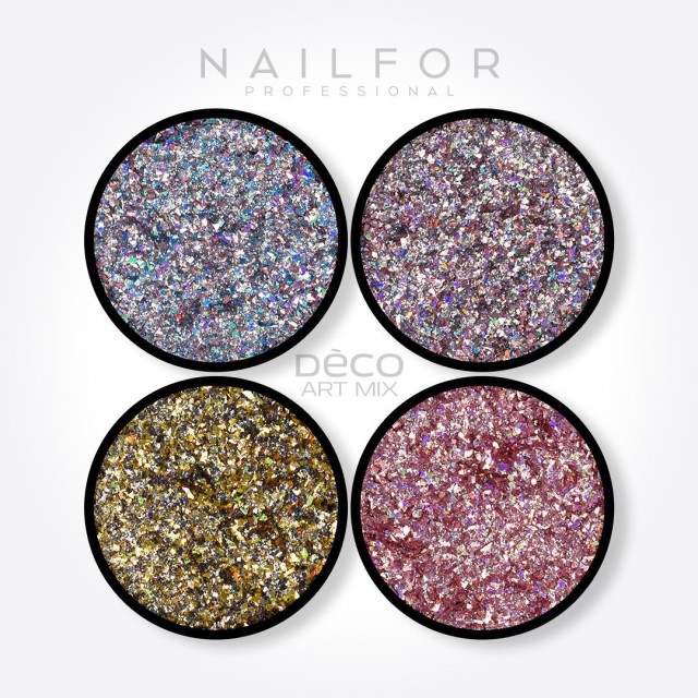 Decoración nail art , reconstrucción de uñas Deco art mix Glitter - 001 Nailfor 6,99 €