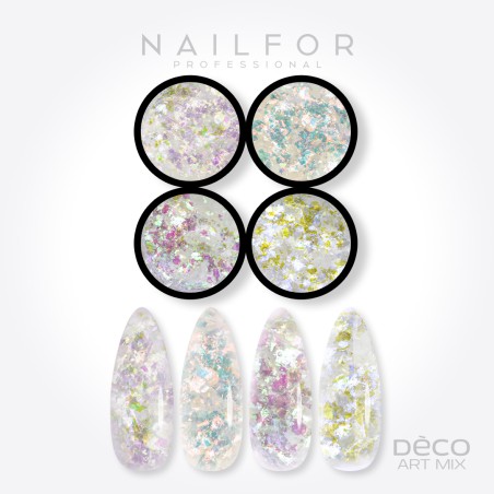 decorazione nail art ricostruzione unghie DECO ART MIX Flakes - 008 Nailfor 9,99 €