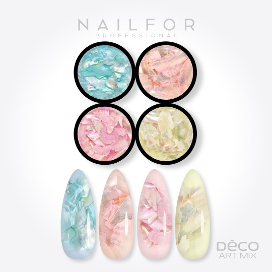 Decoración nail art , reconstrucción de uñas Deco art mix - 030 SHELLS Nailfor 6,99 €
