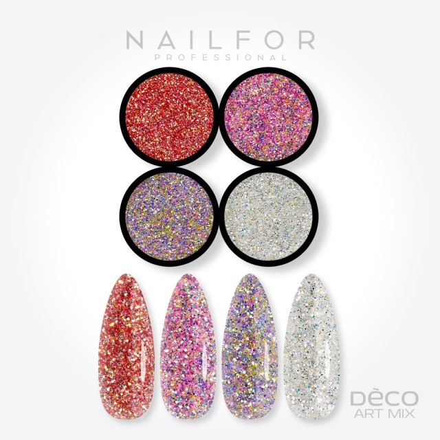 Decoración nail art , reconstrucción de uñas Deco art mix Glitter - 002 Nailfor 6,99 €