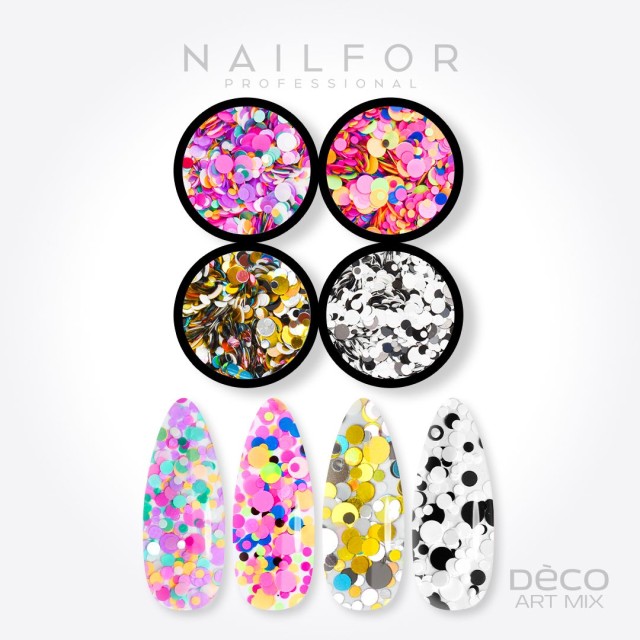 Decoración nail art , reconstrucción de uñas Deco art mix confeti - 014 Nailfor 6,99 €