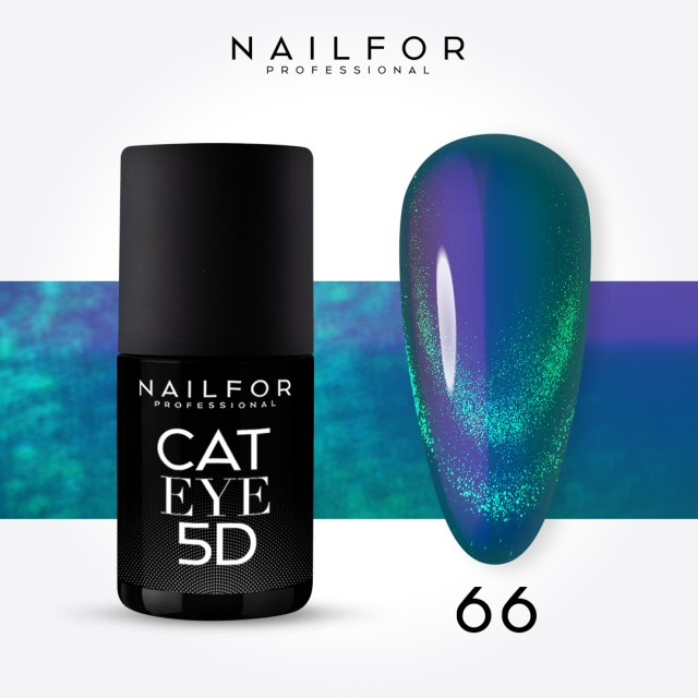 Semi-permanent nail polish color: Cat eye 5d - 66 Nailfor €11.99