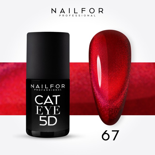 Semi-permanent nail polish color: Cat eye 5d - 67 Nailfor €11.99
