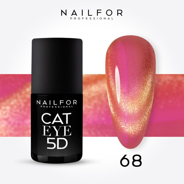 Semi-permanent nail polish color: Cat eye 5d - 68 Nailfor €11.99