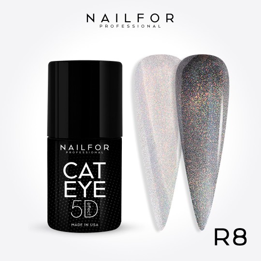 Esmalte de uñas semipermanente color: Cat eye 5d Rainbow - R8 Nailfor por 11,99 €