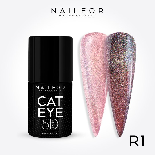 Esmalte de uñas semipermanente color: Cat eye 5d Rainbow - R1 Nailfor por 11,99 €